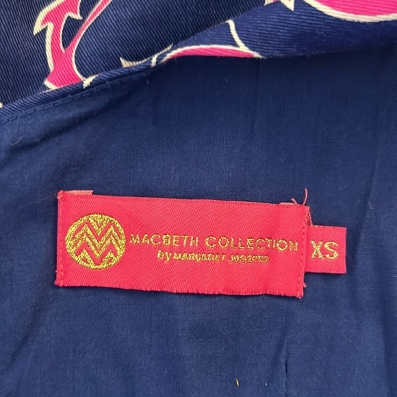 Macbeth Collection Navy Nautical Anchor Sleeveless Sheath Dress Size XS - Picture 6 of 7